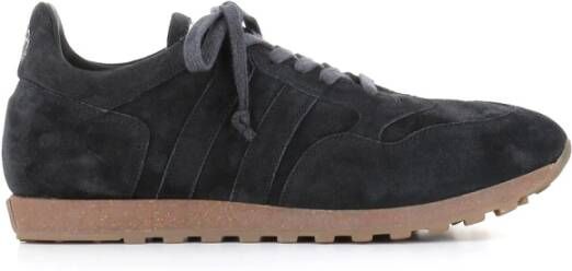 Alberto Fasciani Donkerblauwe Suède Sneakers Blue Heren