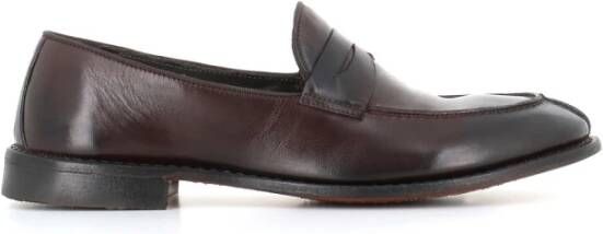 Alberto Fasciani Donkerbruine leren loafers Brown Heren