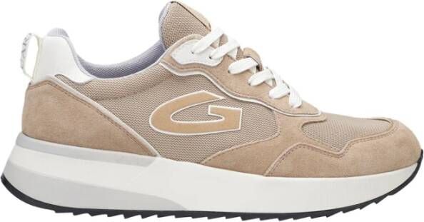 Alberto Guardiani Beige Suède Winnaar Sneakers