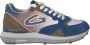 Alberto Guardiani Suede en Nylon Sneaker Grijs Groen Blauw Mannen Multicolor Heren - Thumbnail 1