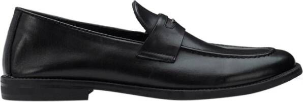 Alberto Guardiani Zwarte Leren Connect Lage Schoenen