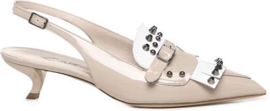 Alchimia Lakleren pumps met studs Beige Dames