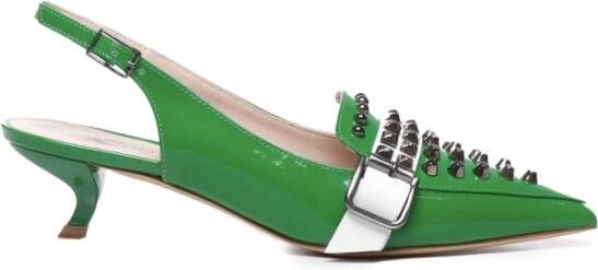 Alchimia Groene Patentleren Slingback Hakken Green Dames