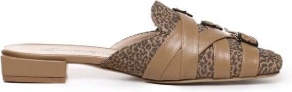 Alchimia Luipaardprint Bruine Sandalen Brown Dames