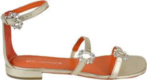 Aldo Castagna Flat Sandals Geel Dames
