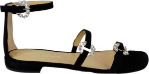 Aldo Castagna Flat Sandals Zwart Dames