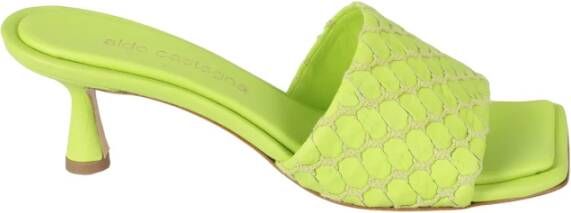 Aldo Castagna Heeled Mules Green Dames