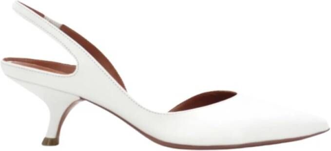 Aldo Castagna Wit leren Décolleté met 50mm hak White Dames