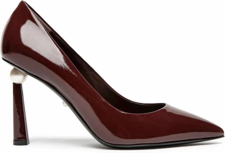 Alevi Milano Bordeaux Patent Leren Beeldhouwhak Pumps