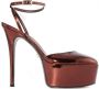 Alevi Milano Bronze High Heel Sandals Brown Dames - Thumbnail 1