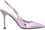 Alevi Milano Metallic Leren Slingback Pumps - Thumbnail 1