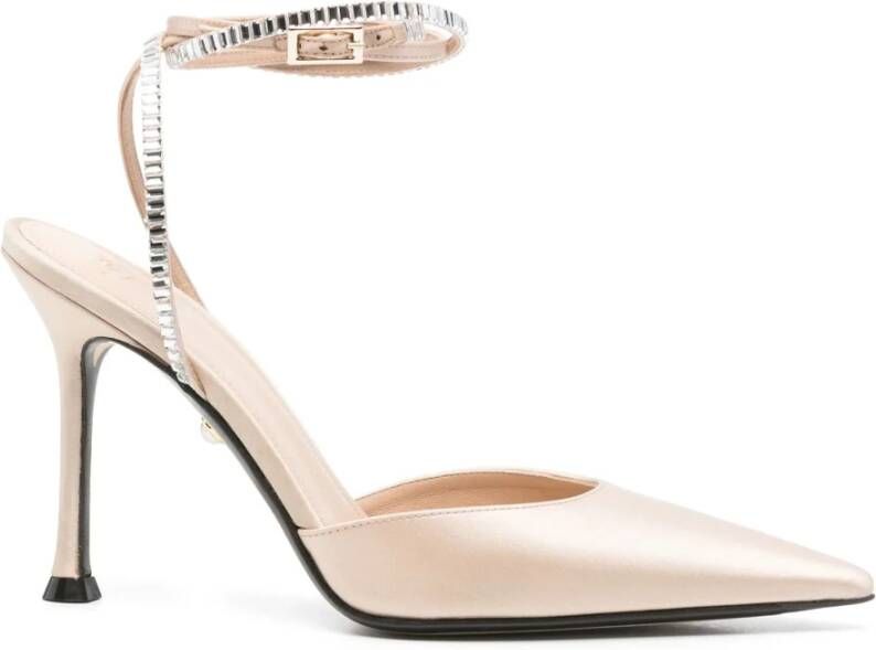 Alevi Milano Satijnen Sandalen met Kristallen Bandje