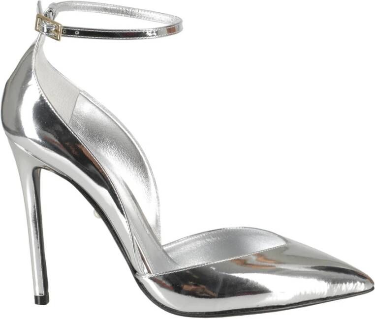 Alevi Milano Zilver Metallic Puntige Neus Hakken