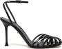 Alevi Milano Zwarte Lakleren Kooi Sandalen - Thumbnail 1
