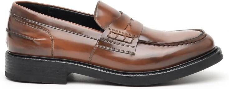 Alexander Hotto Bruin Leren Loafer Memory Foam Zool Brown Heren