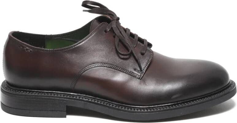 Alexander Hotto Bruine Leren Derby Schoenen Aw23 Brown Heren