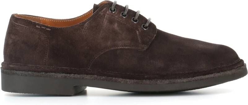 Alexander Hotto Donkerbruine platte schoenen ronde neus Brown Heren