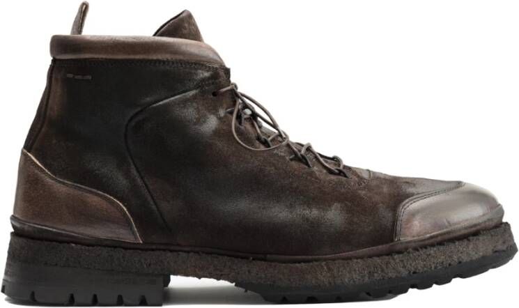 Alexander Hotto Leren Bergschoenen Veterschoen Enkel Brown Heren