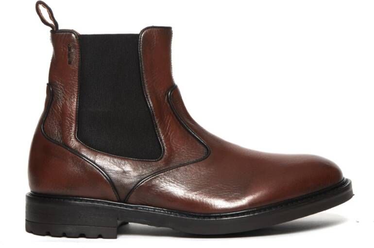 Alexander Hotto Leren enkellaarzen in bruin Brown Heren