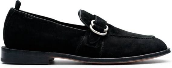 Alexander Hotto Zwarte Suède Loafers Black Heren