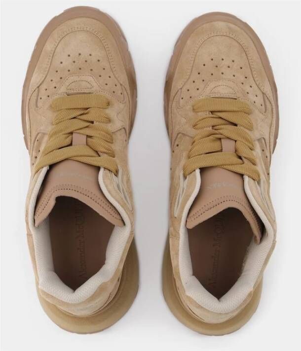 Alexander mcqueen Beige Leren Hoge Sneakers Beige Heren