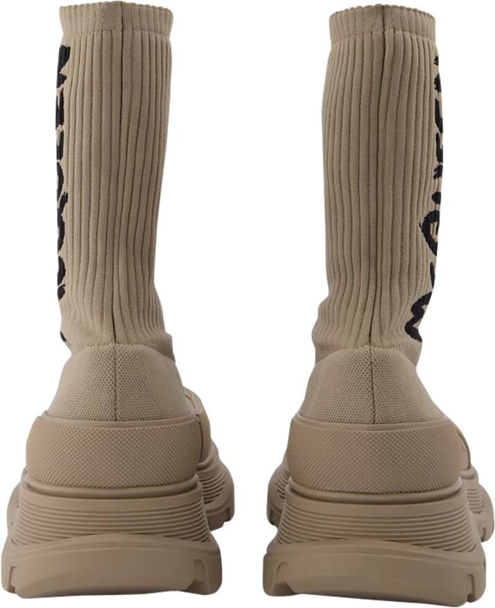 Alexander mcqueen Beige Soklaarzen met Zwarte Accenten Beige Heren
