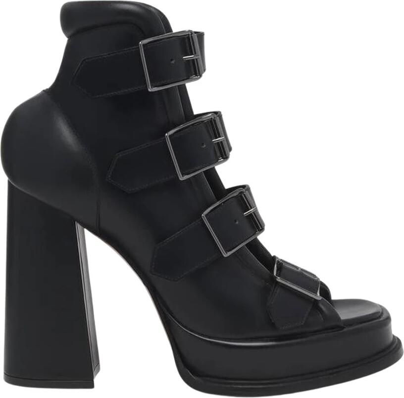 Alexander McQueen Multi-Buckle Platform Block Heel Pumps