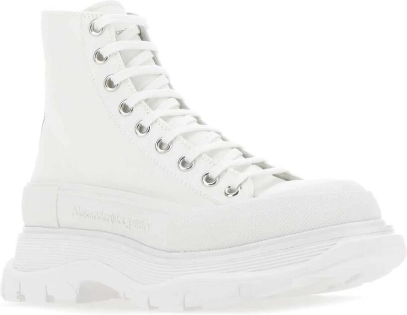 Alexander McQueen Canvas Sack Sneakers in Wit