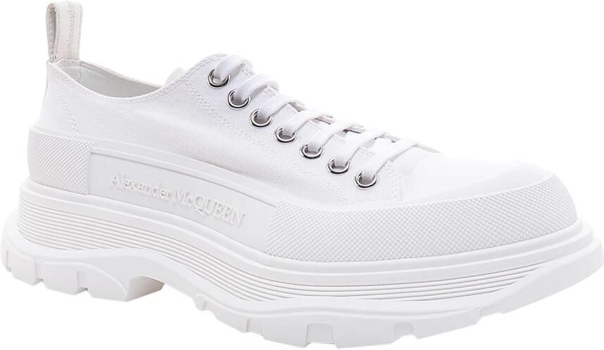 Alexander mcqueen Witte Veterschoenen met Rubberen Neuskap White