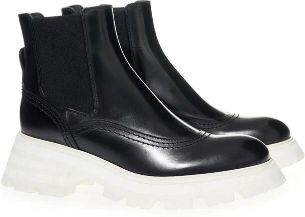Alexander mcqueen Elegante leren laarzen in tijdloos zwart Black Heren - Foto 2