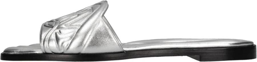 Alexander McQueen Embossed Seal Leather Slides