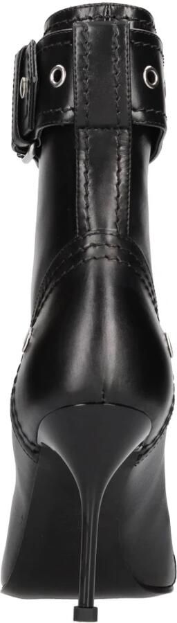 Alexander mcqueen Zwarte Leren Enkellaarzen met Ritssluiting en Metalen Gesp Black Dames - Foto 9