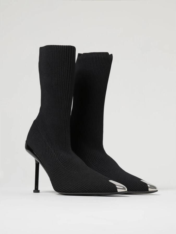 Alexander mcqueen Zwarte Leren Laarzen met Puntigeeus Black Dames