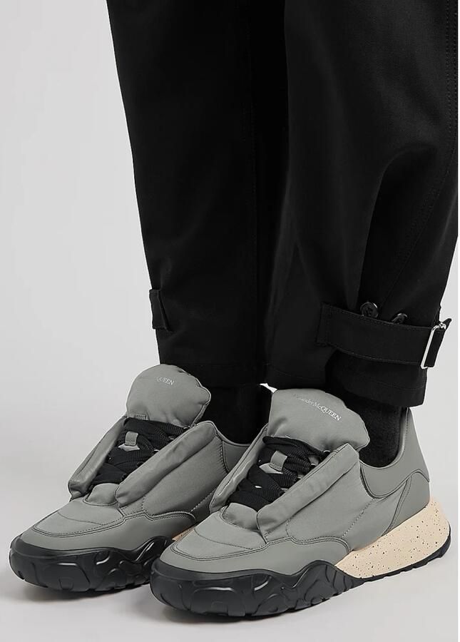 Alexander mcqueen Gepolsterde Logo Court Sneakers Grijs Heren - Foto 2