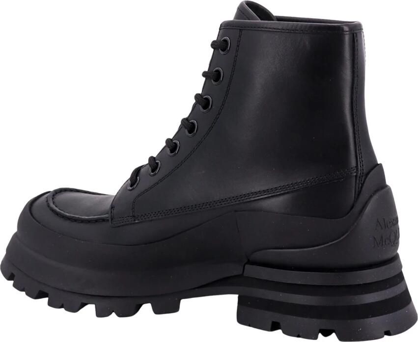Alexander mcqueen Zwarte Galosche Stijl Enkellaarzen Black Heren - Foto 2