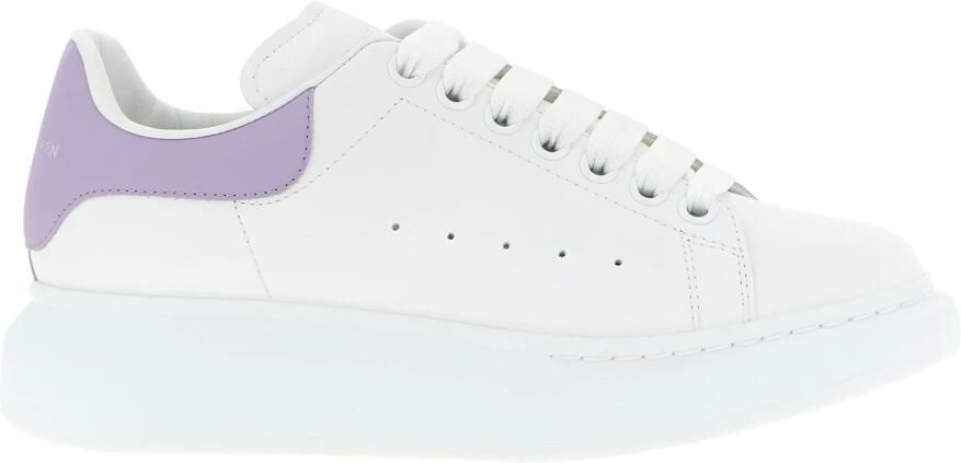 Alexander McQueen Oversize Leren Sneakers Wit Lila - Foto 2