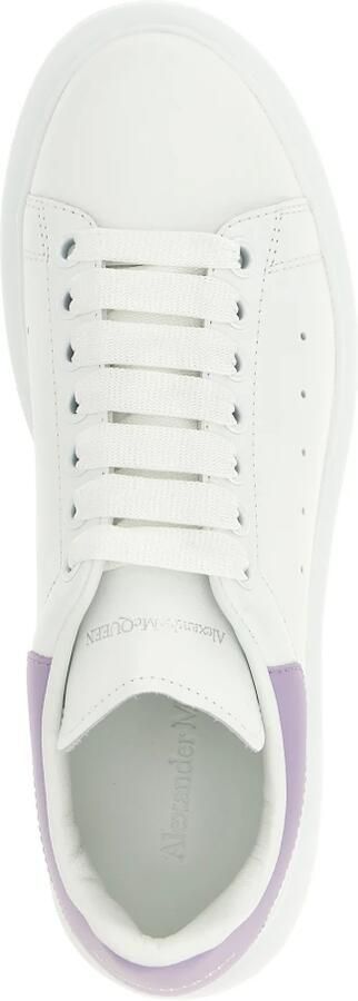 Alexander McQueen Oversize Leren Sneakers Wit Lila - Foto 3