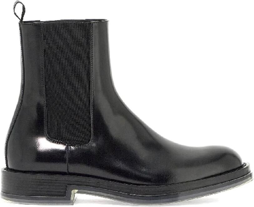 Alexander mcqueen Leren Chelsea-laarzen Black Heren