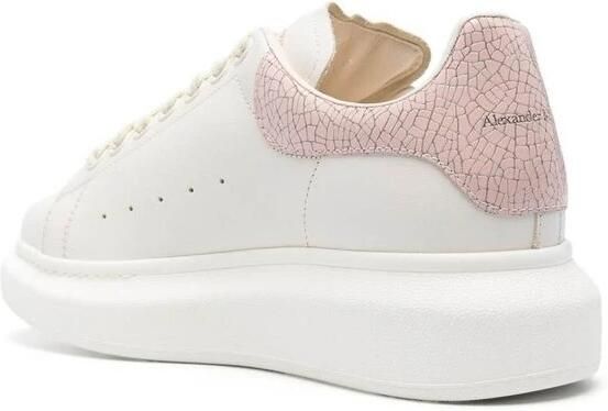 Alexander mcqueen WitRoze Leren Sneakers Pink Dames - Foto 3