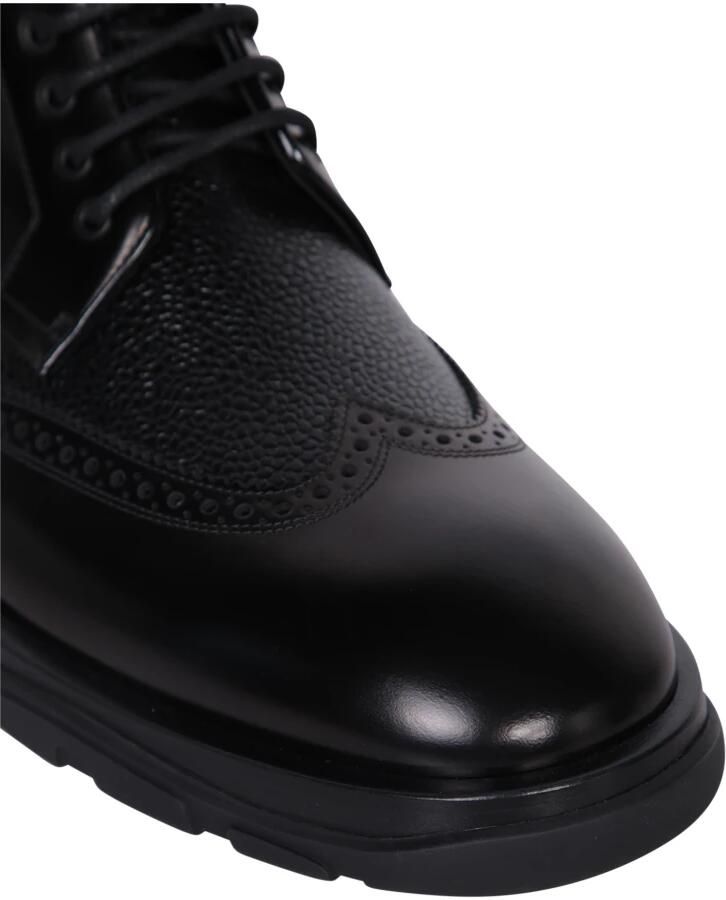 Alexander McQueen Leren enkellaarsjes met veters - Foto 2