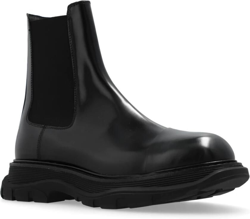 Alexander mcqueen Zwarte Slip-On Laarzen met Elastische Zijkanten Black Heren - Foto 3