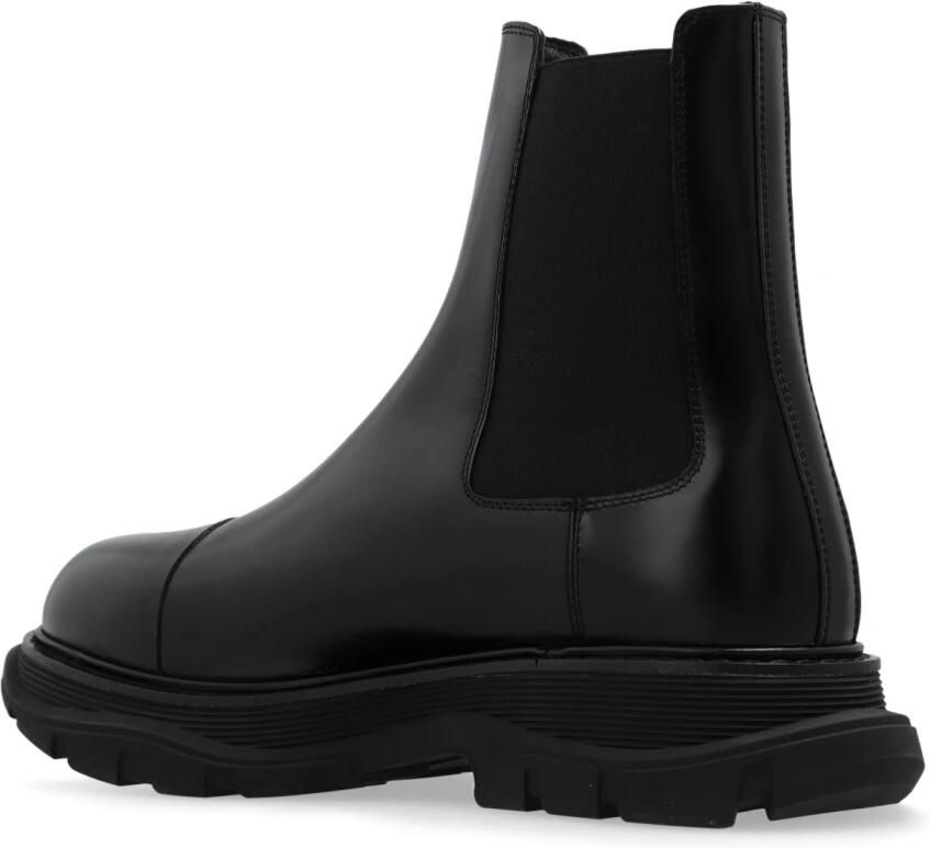 Alexander mcqueen Zwarte Slip-On Laarzen met Elastische Zijkanten Black Heren - Foto 2
