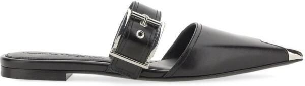 Alexander McQueen Leren Punk Mule