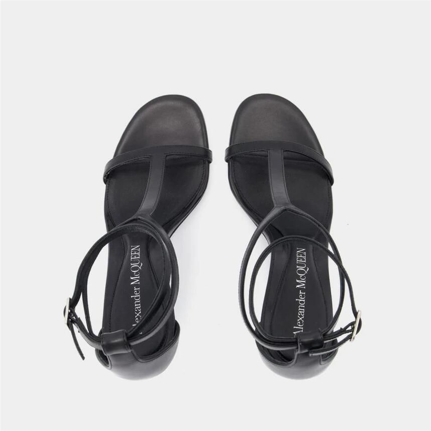 Alexander McQueen Leren Sandalen met Hak en Enkelbandje - Foto 2