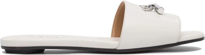 Alexander McQueen Leren Slippers met Logo