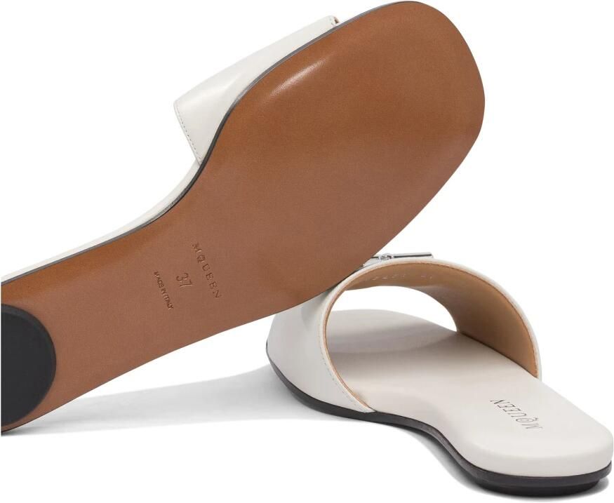 Alexander McQueen Leren Slippers met Logo - Foto 2