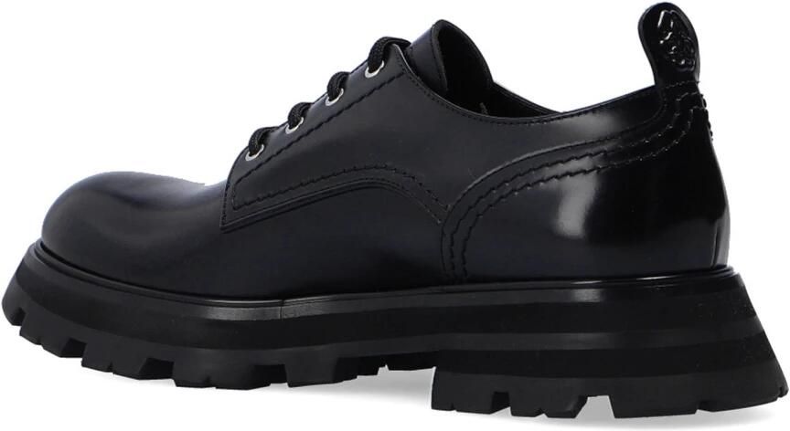 Alexander mcqueen Leren Veterschoenen voor Vrouwen Black Dames - Foto 2