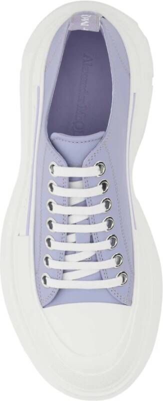 Alexander mcqueen Lila Leren Veterschoenen Paars Dames
