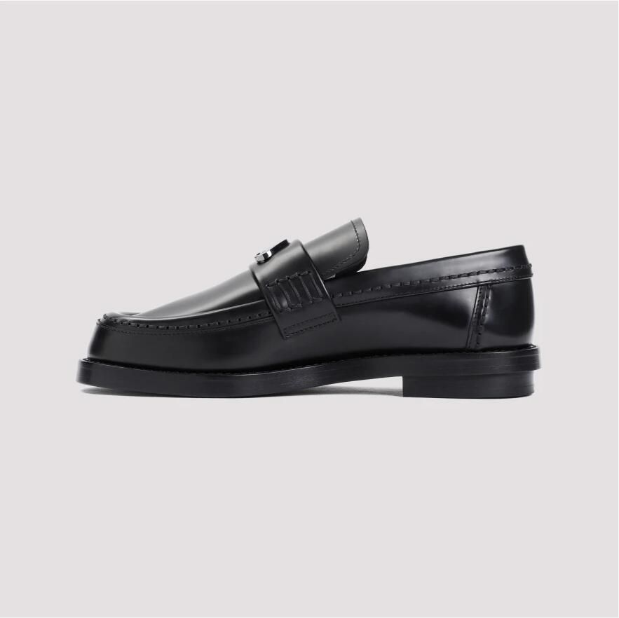 Alexander mcqueen Seal Loafers Leather Black Argentãƒæ Ã†Â€™Ãƒâ€ in zwart