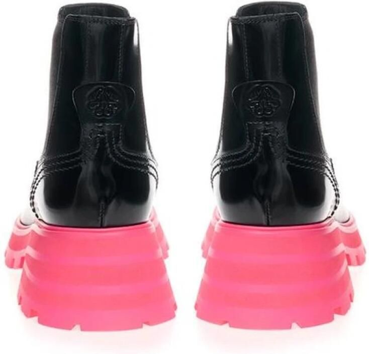 Alexander mcqueen Elegante Zwarte Leren Laarzen Black Dames - Foto 2